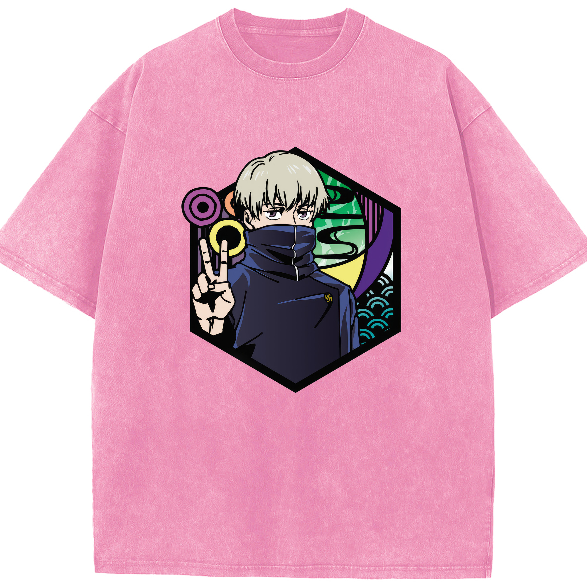 （画像用） 呪術廻戦 Jujutsu Kaisen 綿100% ヴィンテージ風 半袖Tシャツ（フロントプリント）